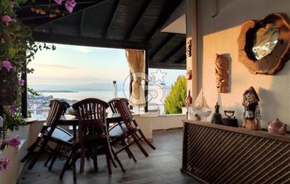 Çeşme Çiftlikköy'de Sakız Adası Manzaralı Yazlık