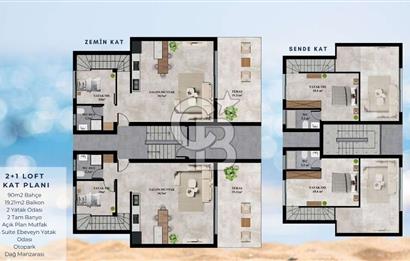 TEK YETKİLİ Kıbrıs Girne Karşıyaka da  Koçanları Hazır Lansmana Özel  Fiyat ve Ödeme Planlı  2+1 Satılık Loft Daireler