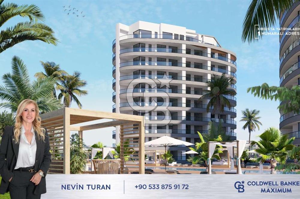 KKTC Lefke de Türk Tapulu Dedeman Hotel  İşletme  Garantisi ile Denize Sıfır Ful Eşyalı 1+1 Daireler