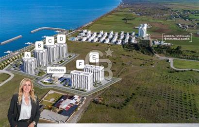 KKTC Lefke de Dedeman Hotel Resort Kalitesi ile Denize Sıfır Türk Tapulu Satılık 2+1 Daireler