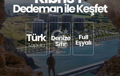 KKTC Lefke de Türk Tapulu Dedeman Hotel  İşletme  Garantisi ile Denize Sıfır Ful Eşyalı 1+1 Daireler