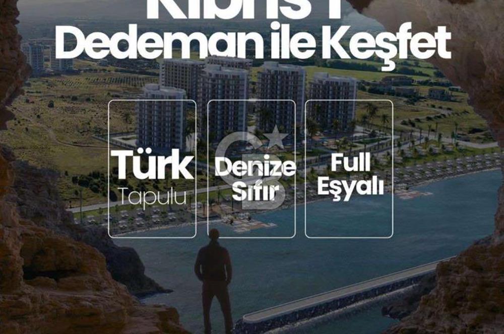 KKTC Lefke de Dedeman Hotel Resort Kalitesi ile Denize Sıfır Türk Tapulu Satılık 2+1 Daireler