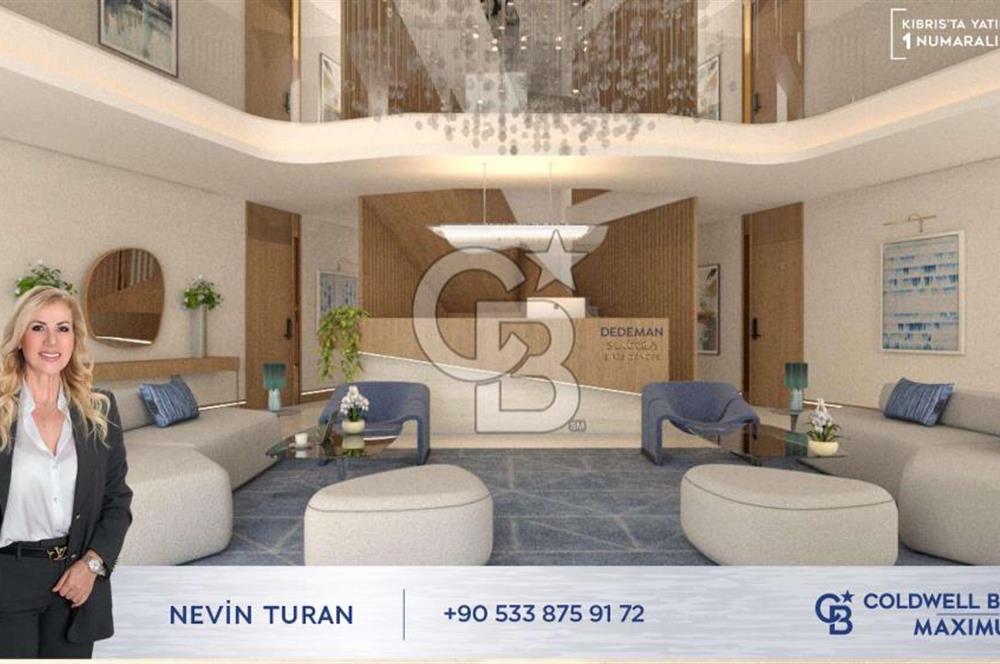 KKTC Lefke de Türk Tapulu Dedeman Hotel  İşletme  Garantisi ile Denize Sıfır Ful Eşyalı 1+1 Daireler