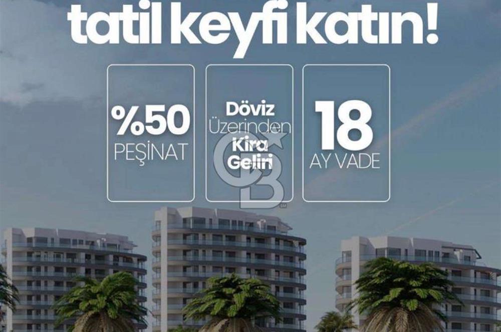 KKTC Lefke de Dedeman Hotel Resort Kalitesi ile Denize Sıfır Türk Tapulu Satılık 2+1 Daireler