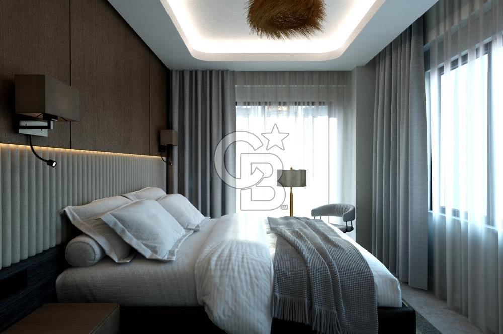 ALİAĞA MERKEZDE LÜKS TASARIMLI 1+1 SATILIK DAİRE