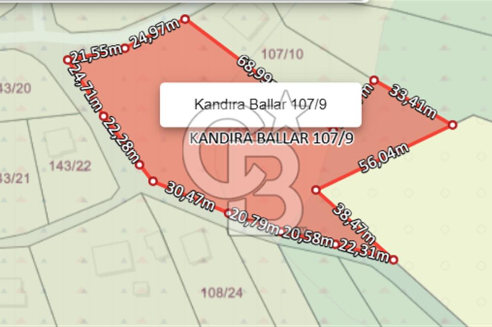 KANDIRA BALLAR'DA ANAYOLA GENİŞ CEPHELİ 5530 M2 SATILIK ARSA