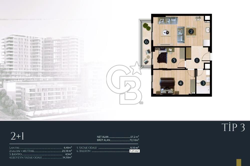 İzmir Narlıdere'deki en prestijli projeden 2+1 satılık daire