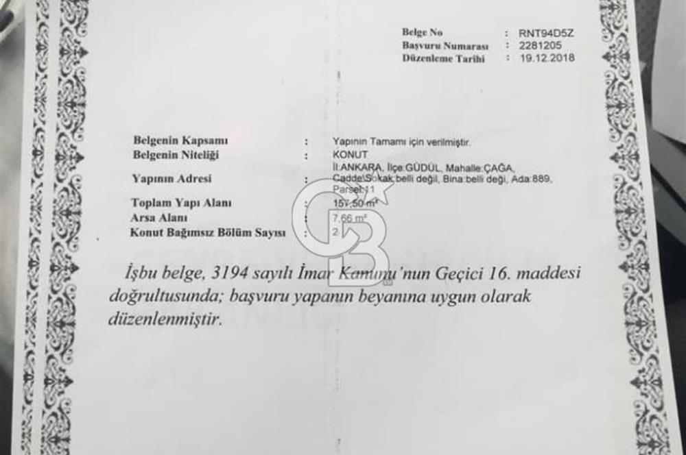 GÜDÜL GÜNEYCEDE TEK TAPU 2 ADET EV VE SATILIK TARLA