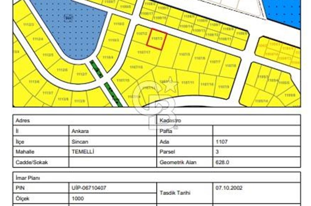 SİNCAN TEMELLİDE SATILIK 628 m2 KONUT ARSASI ve MÜSTAKİL EV