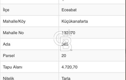CB MARS'TAN ÇANAKKALE ECEABAT KÜÇÜKANAFARTA 'DA YATIRIMLIK TARLA