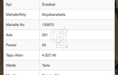 CB MARS'TAN ECEABAT ÇEŞMEALTI MEVKİİNDE YATIRIMLIK TARLA