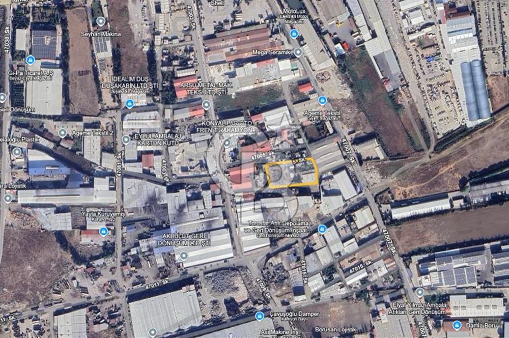 ADANA SEYHAN SARIHAMZALI’DA SATILIK 150 M² SANAYİ İMARLI ARSA