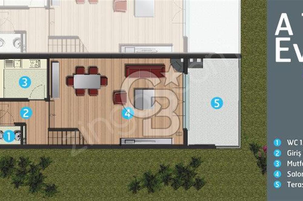 DENİZTEPE EVLERİ SATILIK 4+2 TRİPLEX VİLLA TADİLATLI