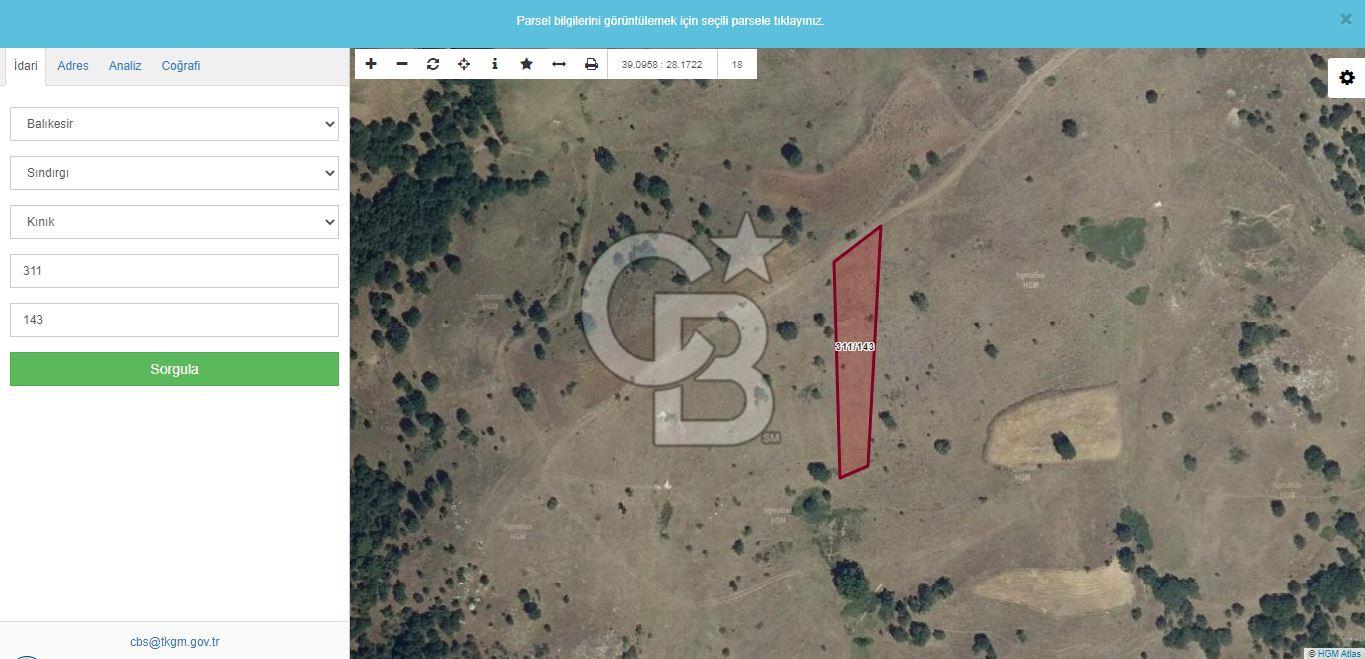 Balıkesir Sındırgı'da Baraj Manzaralı Satılık Tarla