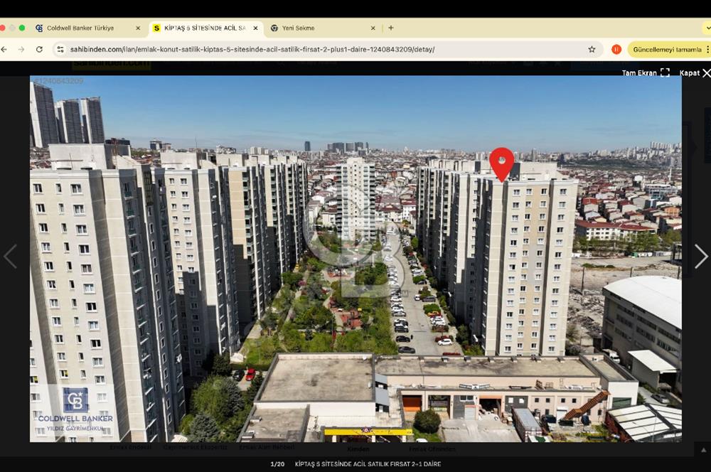 KİPTAŞ 5 SİTESİNDE ACİL SATILIK FIRSAT 2+1 DAİRE