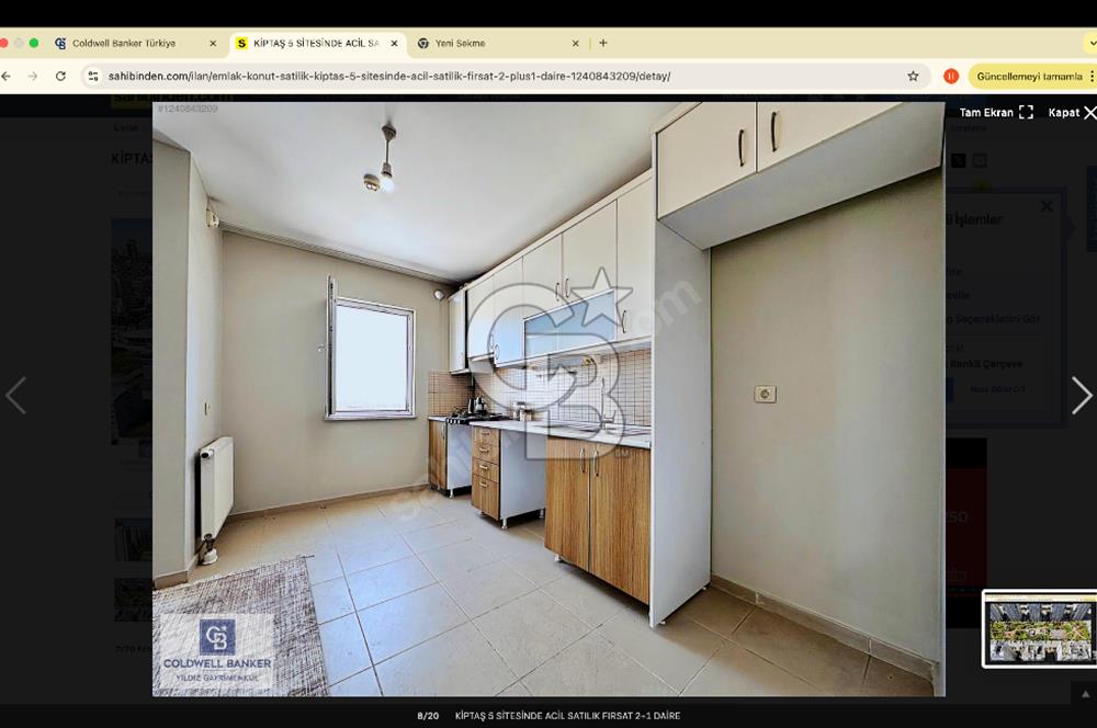 KİPTAŞ 5 SİTESİNDE ACİL SATILIK FIRSAT 2+1 DAİRE