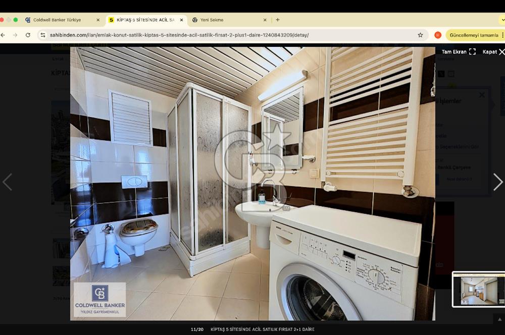 KİPTAŞ 5 SİTESİNDE ACİL SATILIK FIRSAT 2+1 DAİRE