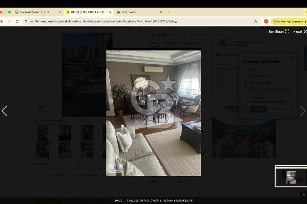 BAHÇEŞEHİR PARK EVLERİ ( HILLPARK ) SATILIK DAİRE