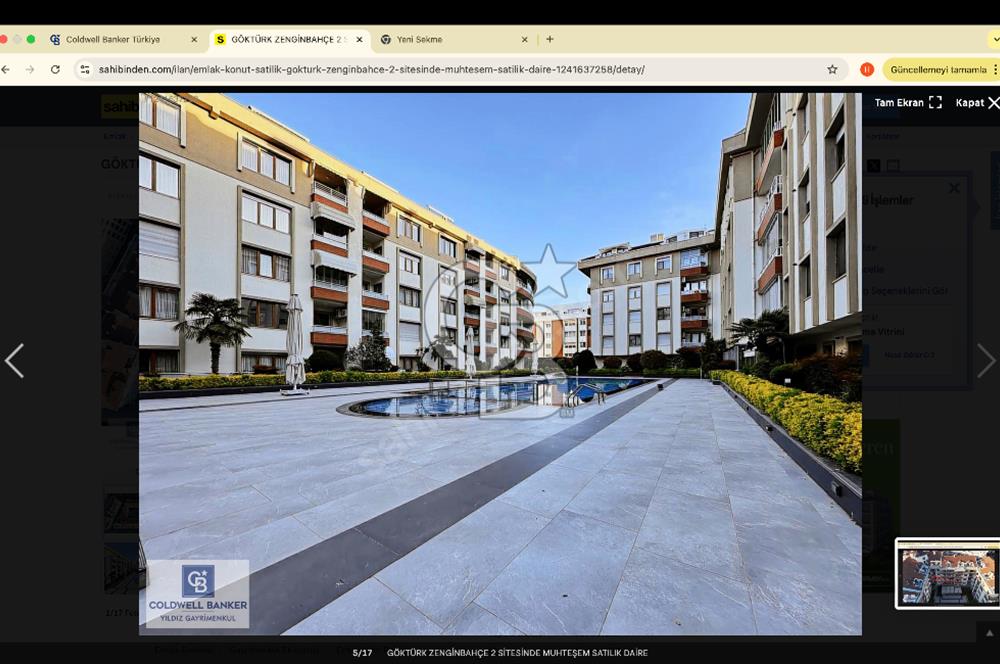 GÖKTÜRK ZENGİNBAHÇE 2 SİTESİNDE MUHTEŞEM SATILIK DAİRE