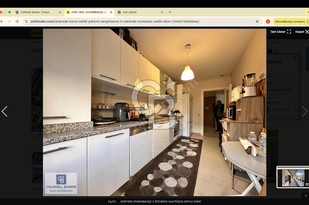 GÖKTÜRK ZENGİNBAHÇE 2 SİTESİNDE MUHTEŞEM SATILIK DAİRE