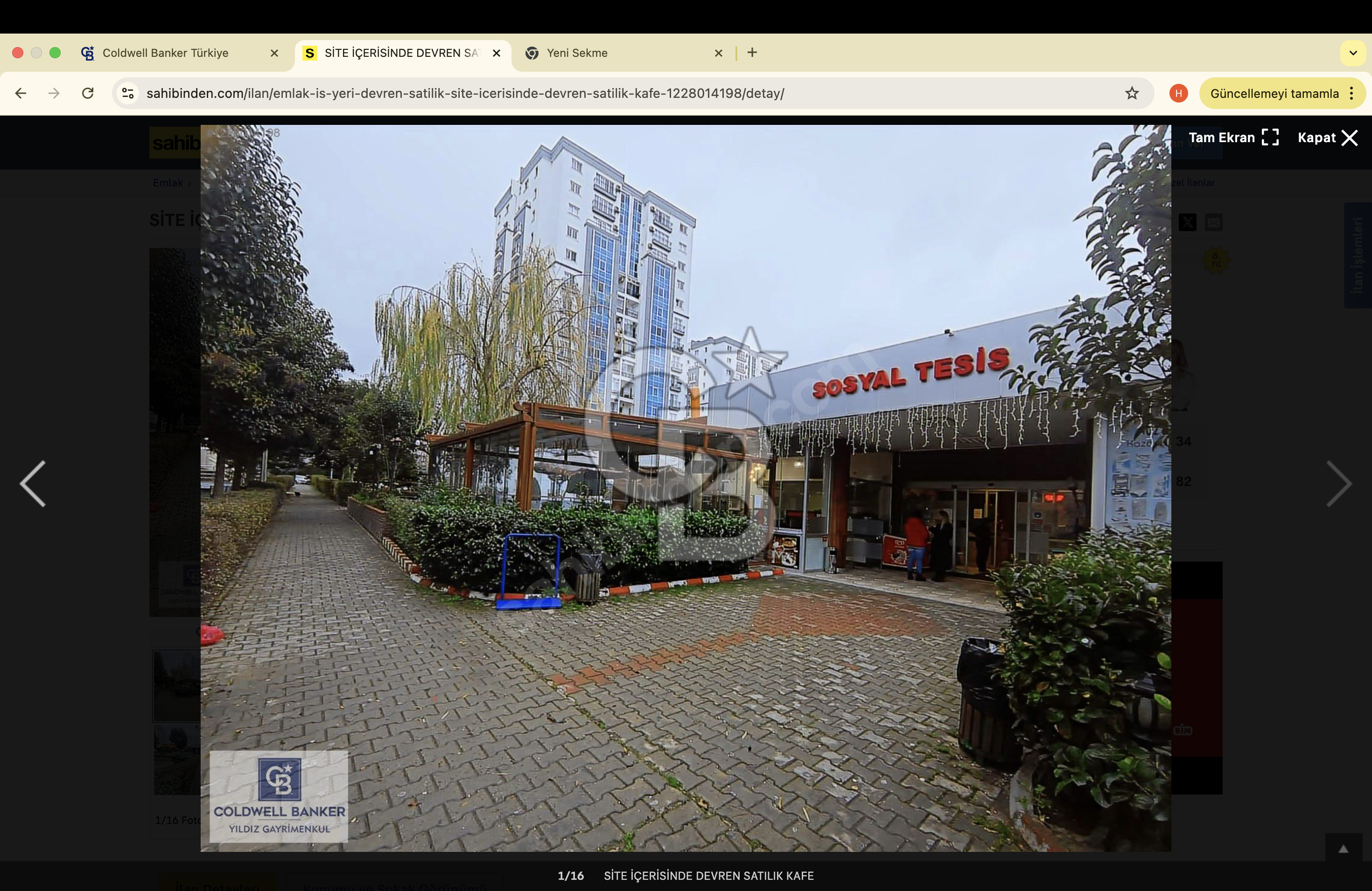 SİTE İÇERİSİNDE DEVREN SATILIK KAFE