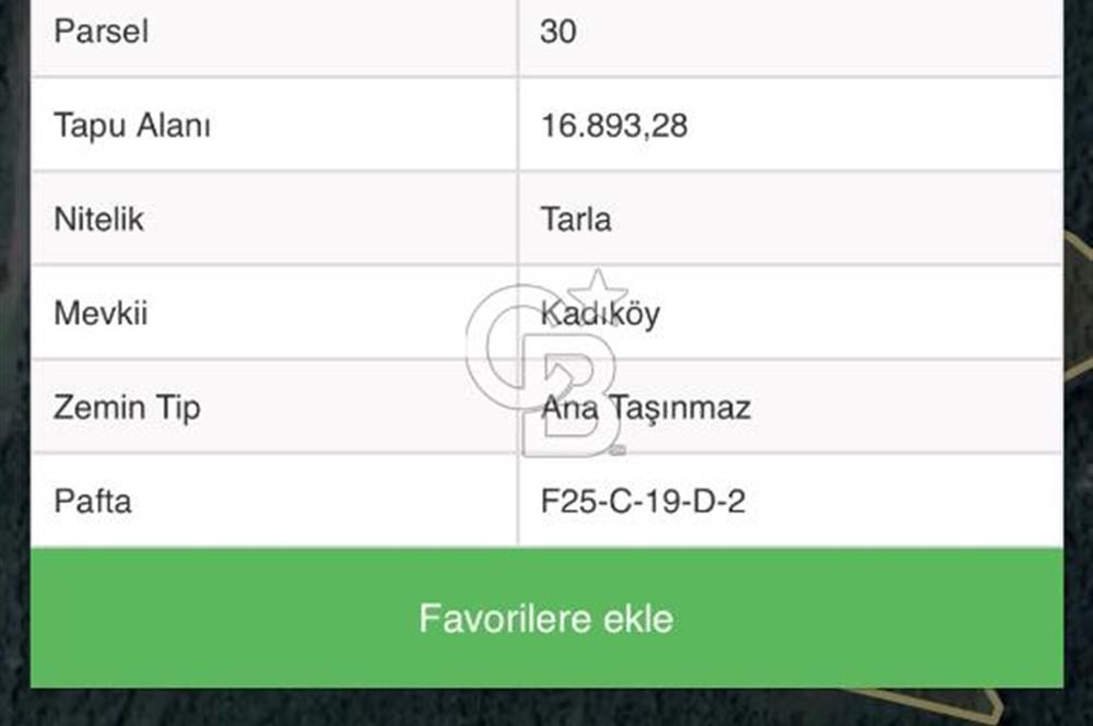 CB MARS'TAN SAKARYA KOCAALİ'DE SATILIK 16.892 M2 YATIRIMLIK ARSA