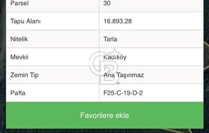 CB MARS'TAN SAKARYA KOCAALİ'DE SATILIK 16.892 M2 YATIRIMLIK ARSA