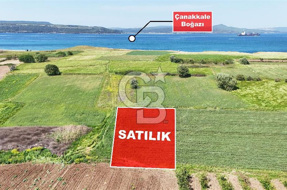 Çanakkale Merkez Karacaören de Boğaz Manzaralı Satılık Tarla