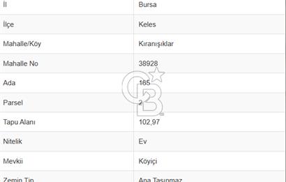 BURSA KELES KÖYİÇİ 472 METREKARE EV DÜKKANI OLAN SATILIK ARSA