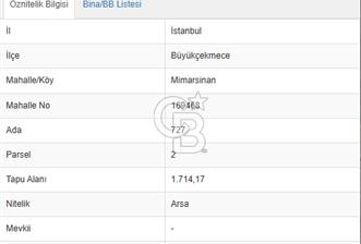 İSTANBUL BÜYÜKÇEKMECE'DE SATILIK ARSA