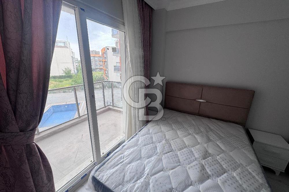 Seyrek'te full eşyalı geniş sıfır kiralık 1+1