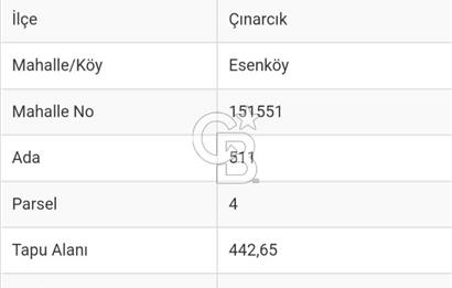 YALOVA ÇINARCIK ESENKÖYDE DENİZ MANZARALI KONUT İMARLI ARSA..!!