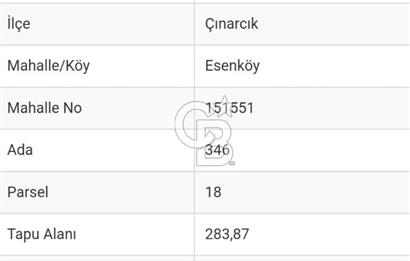 YALOVA ÇINARCIK ESENKÖYDE DENİZ MANZARALI KONUT İMARLI ARSA..!!