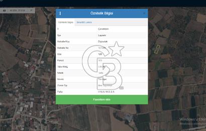 ÇANAKKALE LAPSEKİ DİŞBUDAK KÖYÜ SATILIK ARAZİ