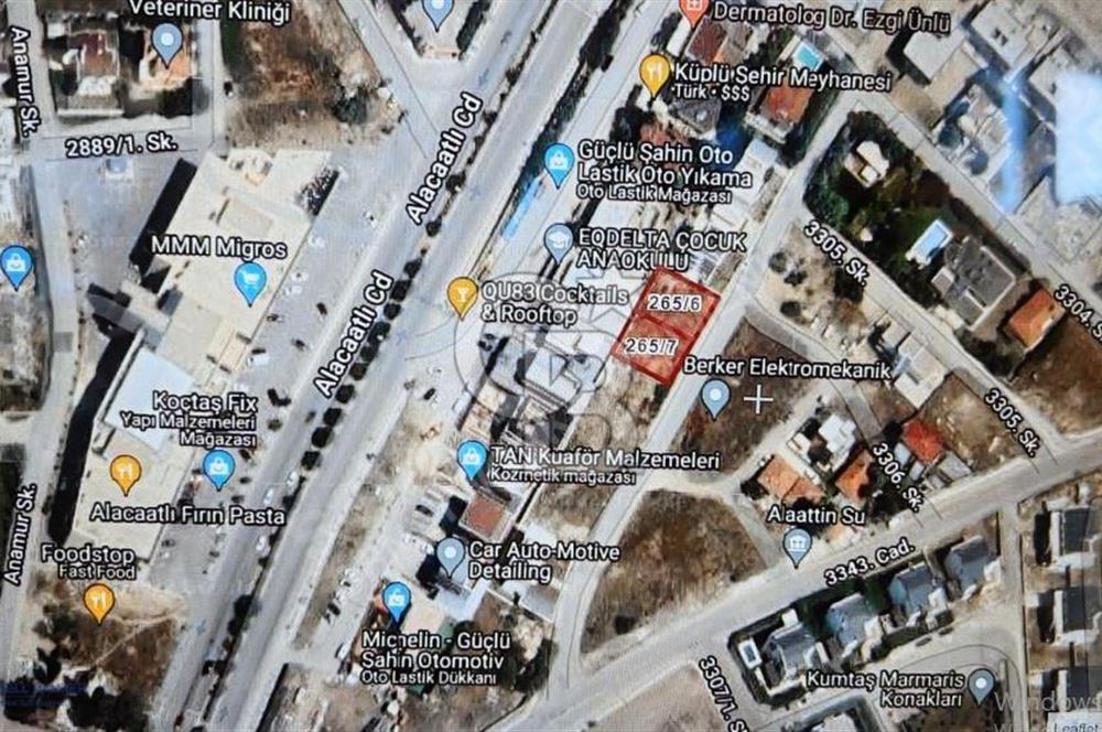 ÇANKAYA ALACAATLI'DA 600 m² SATILIK TİCARİ VİLLA BİNA ARSASI