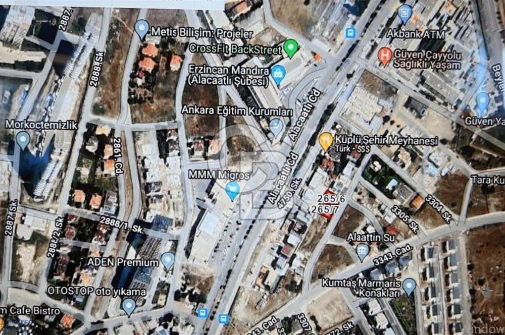 ÇANKAYA ALACAATLI'DA 600 m² SATILIK TİCARİ VİLLA BİNA ARSASI