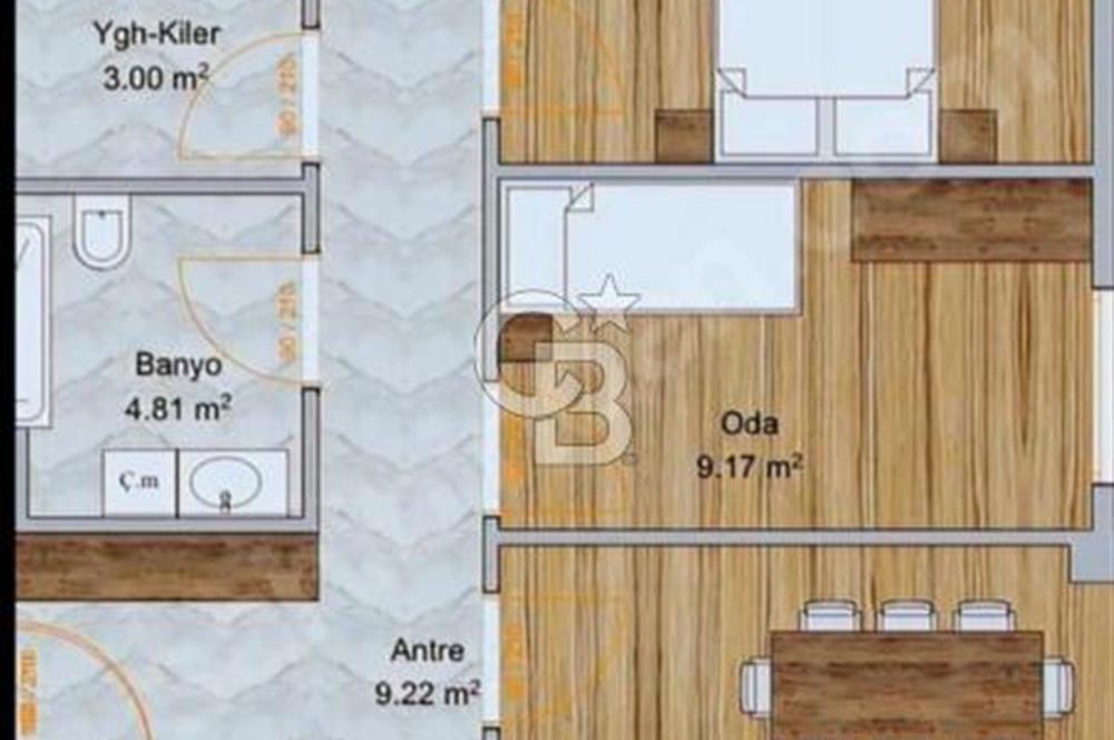 GÖZTEPE RIDVANPAŞA DA 3+1 102 NET BALKONLU DAİRE