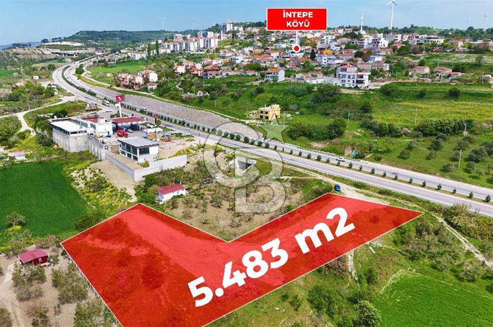 İntepe'de Yola 40m Cepheli, 5.483 m² Satılık Fırsat Tarla!