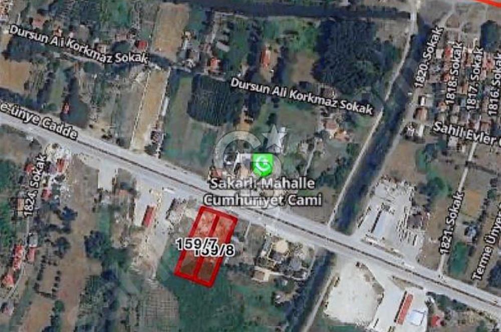 SAMSUN TERME SATILIK TİCARİ+KONUT İMARLI ANAYOLA CEPHE ARSA