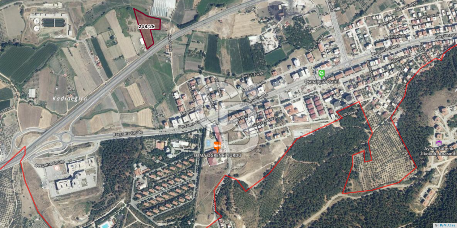 Manisa Soma Anayola Sıfır 13.178 m2 Müstakil Satılık Tarla