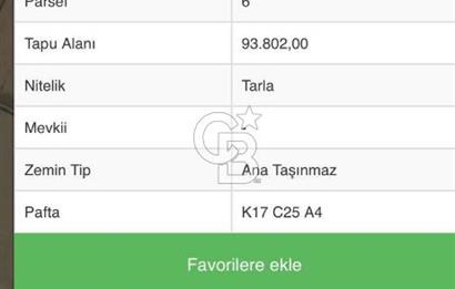 Yatırımcılar Dikkat! Menemende 93 Dönüm Tarla Satılık