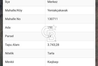 BOLU MERKEZ O.S.B 'DE YATIRIMA UYGUN 3743 M2 YATIRIMLIK TARLA