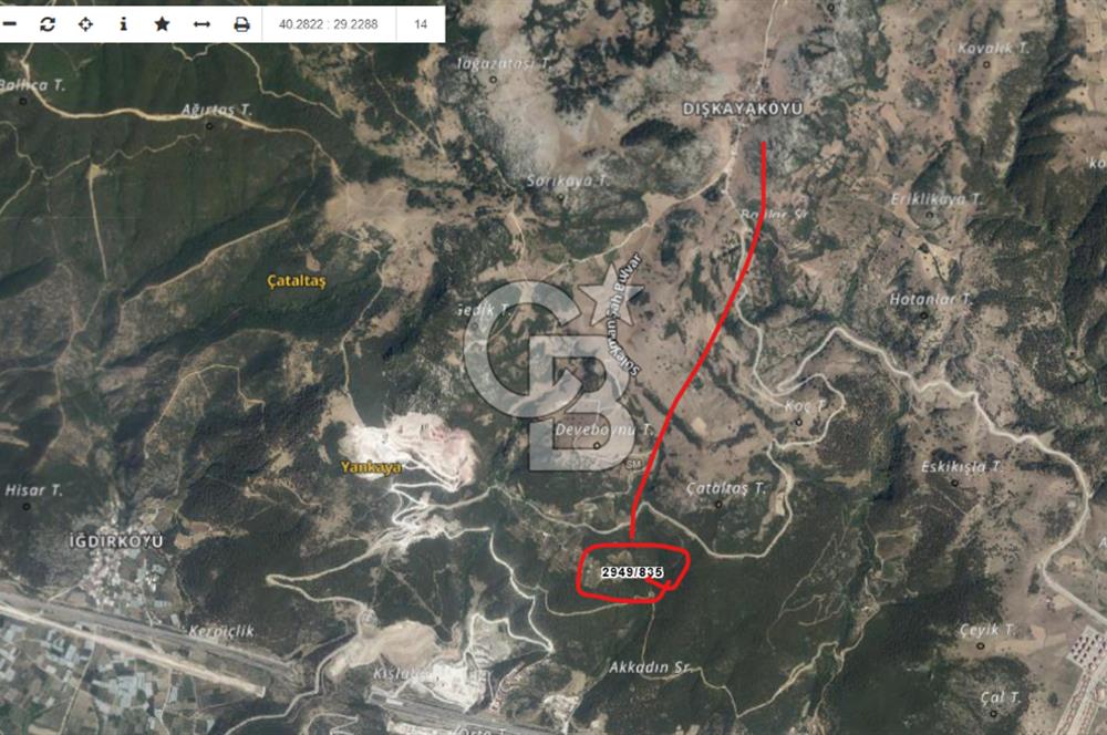CB AMBIANCE'DAN GÜRSU DIŞKAYA KÖYÜ'NDE SATILIK 790 m2 TARLA