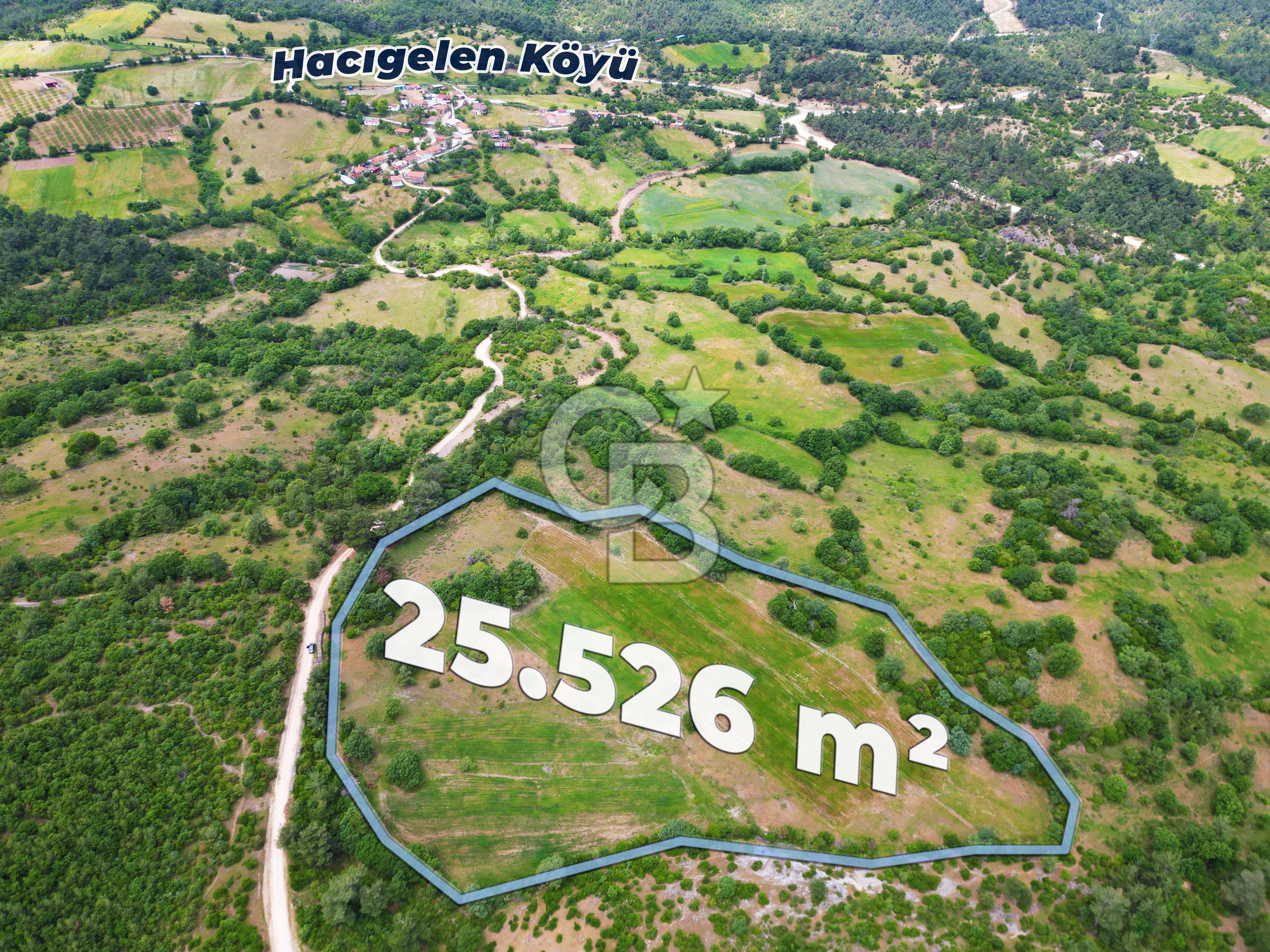 Çanakkale Lapseki Hacıgelen'de 25.500 m² Tarla – Yatırım ve Tarıma Uygun Nitelikli Arazi