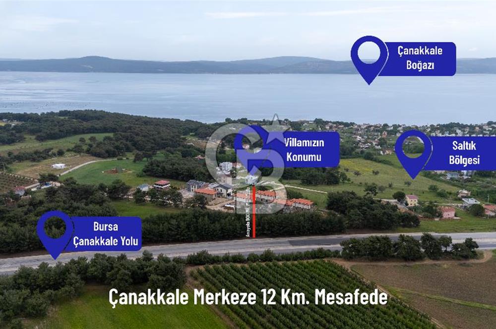 ÇANAKKALE MERKEZ SALTIK MEVKİİNDE MÜSTAKİL SATILIK 3+1 VİLLA