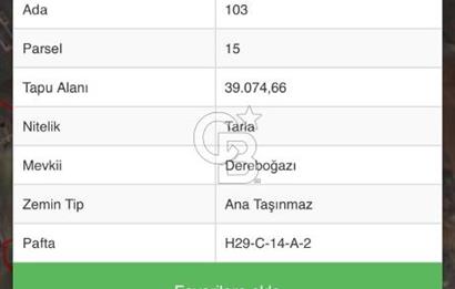 ÇUBUK'DA KIZILCA GÖLETİ MANZARALI TARLA