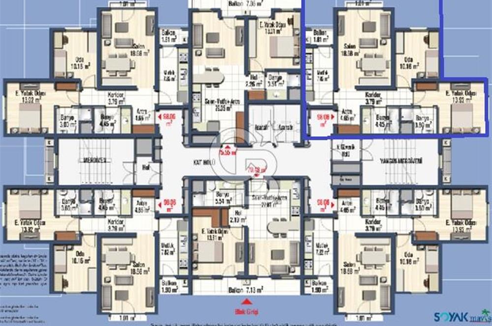 Mavişehir Soyak B Etap Eşyalı Kiralık 2+1 98 M² Daire