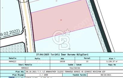 SATILIK PEGASUS BÖLGESİNDE 3130 M² TEK TAPU İMARLI İFRAZLI ARSA