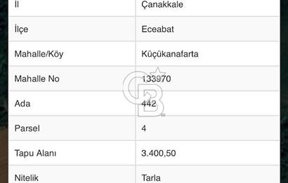 CB MARS'TAN ECEABAT KÜÇÜKANAFARTA'DA YATIRIM DEĞERİ YÜKSEK TARLA