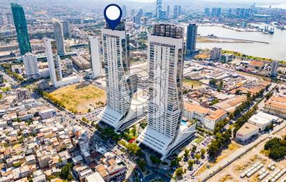 İzmir'in Kalbi Folkart Towers'ta 1+1 95 M2 ATip Satılık Rezidans